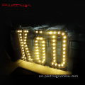 Equipo al aire libre personalizado popular LED Bombilla Signo